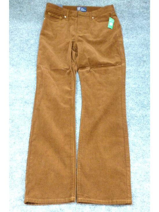 GAP Denim - Gap Womens High Rise Vintage Slim Corduroy Pants 10/30 R Brown Stretch New With